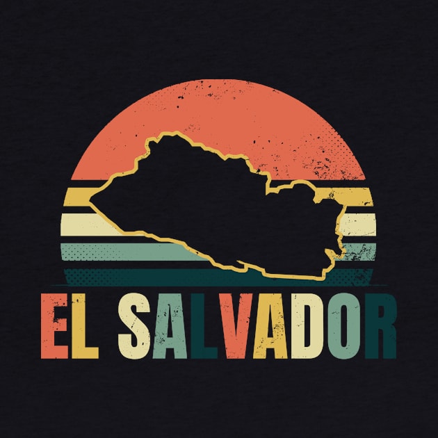 El Salvador Shirt | Vintage Retro Sunset Gift by Gawkclothing